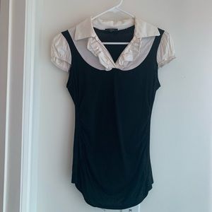 Black and White Blouse
